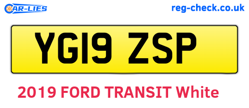 YG19ZSP are the vehicle registration plates.