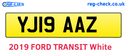 YJ19AAZ are the vehicle registration plates.
