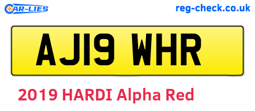 AJ19WHR are the vehicle registration plates.