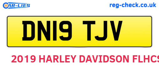 DN19TJV are the vehicle registration plates.