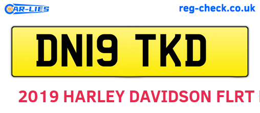 DN19TKD are the vehicle registration plates.