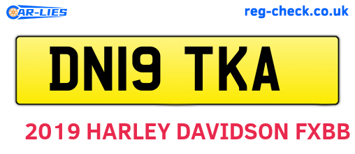 DN19TKA are the vehicle registration plates.