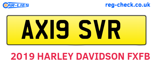 AX19SVR are the vehicle registration plates.