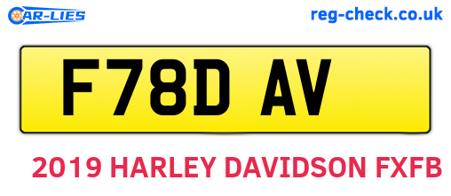 F78DAV are the vehicle registration plates.