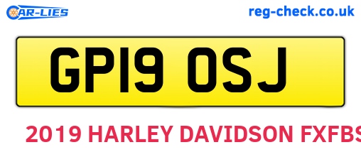 GP19OSJ are the vehicle registration plates.