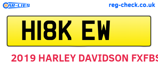 H18KEW are the vehicle registration plates.