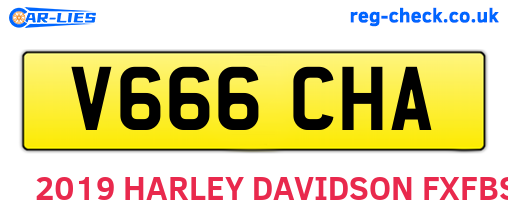 V666CHA are the vehicle registration plates.