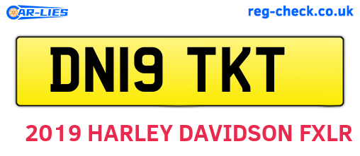 DN19TKT are the vehicle registration plates.