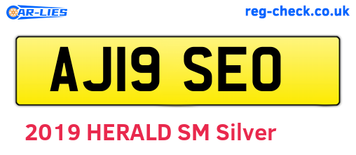 AJ19SEO are the vehicle registration plates.