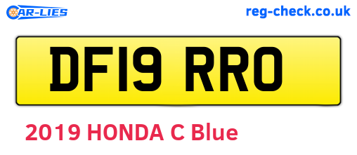 DF19RRO are the vehicle registration plates.