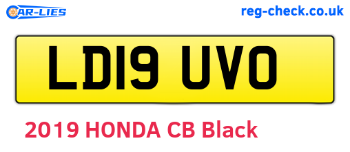 LD19UVO are the vehicle registration plates.