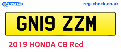 GN19ZZM are the vehicle registration plates.