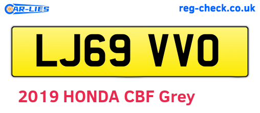 LJ69VVO are the vehicle registration plates.