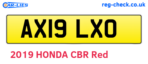 AX19LXO are the vehicle registration plates.