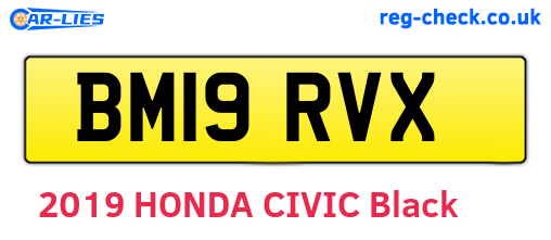 BM19RVX are the vehicle registration plates.