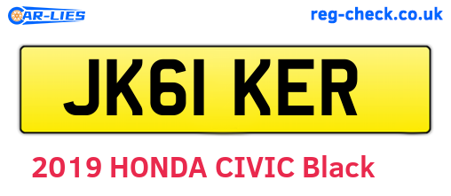 JK61KER are the vehicle registration plates.