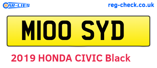 M100SYD are the vehicle registration plates.