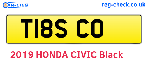 T18SCO are the vehicle registration plates.