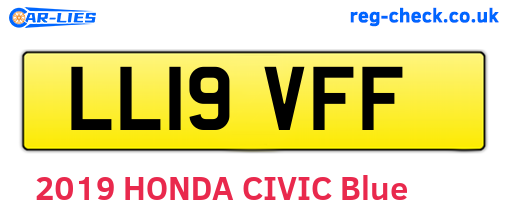 LL19VFF are the vehicle registration plates.