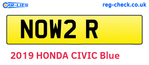 NOW2R are the vehicle registration plates.