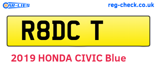 R8DCT are the vehicle registration plates.