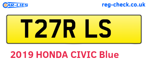 T27RLS are the vehicle registration plates.