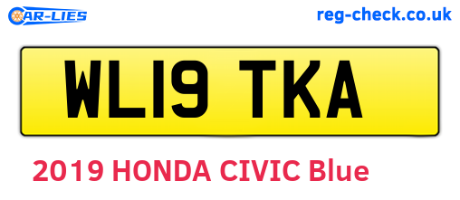 WL19TKA are the vehicle registration plates.
