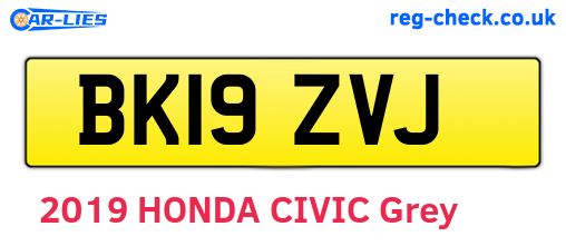 BK19ZVJ are the vehicle registration plates.