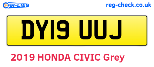 DY19UUJ are the vehicle registration plates.