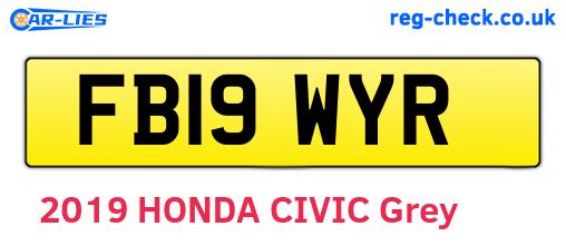 FB19WYR are the vehicle registration plates.