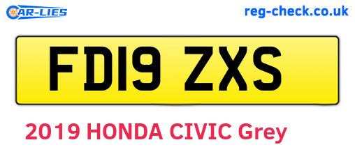 FD19ZXS are the vehicle registration plates.