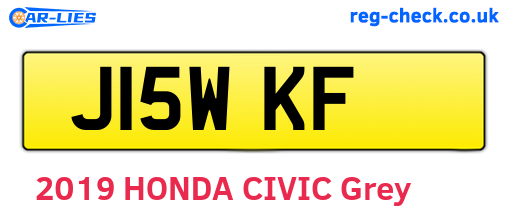 J15WKF are the vehicle registration plates.