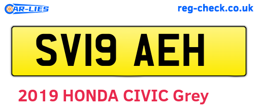 SV19AEH are the vehicle registration plates.