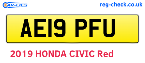 AE19PFU are the vehicle registration plates.