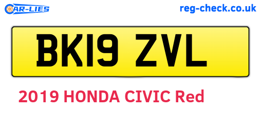 BK19ZVL are the vehicle registration plates.