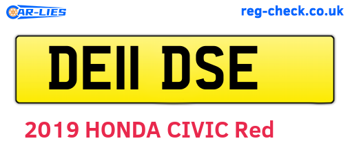 DE11DSE are the vehicle registration plates.