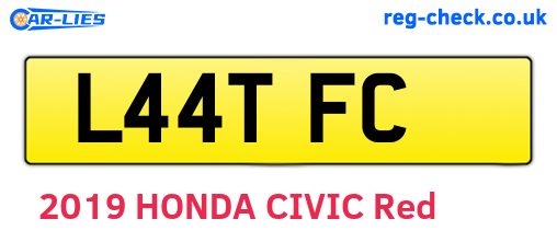 L44TFC are the vehicle registration plates.
