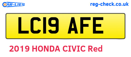 LC19AFE are the vehicle registration plates.