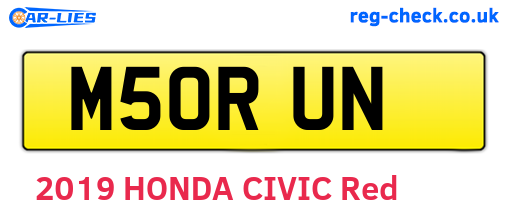 M50RUN are the vehicle registration plates.