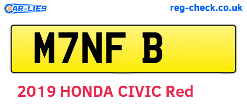 M7NFB are the vehicle registration plates.