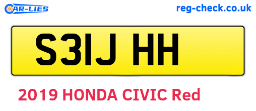 S31JHH are the vehicle registration plates.