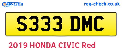 S333DMC are the vehicle registration plates.