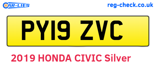 PY19ZVC are the vehicle registration plates.