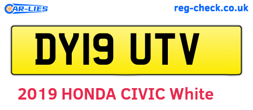 DY19UTV are the vehicle registration plates.