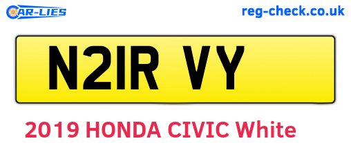 N21RVY are the vehicle registration plates.