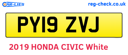 PY19ZVJ are the vehicle registration plates.