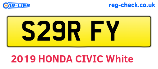 S29RFY are the vehicle registration plates.