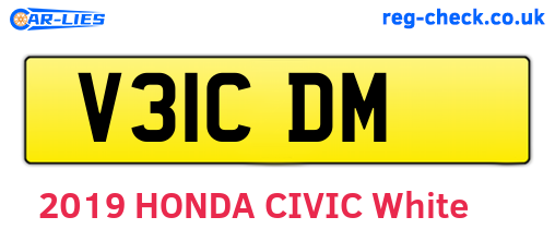 V31CDM are the vehicle registration plates.