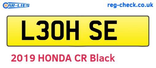 L30HSE are the vehicle registration plates.