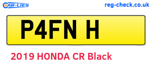 P4FNH are the vehicle registration plates.